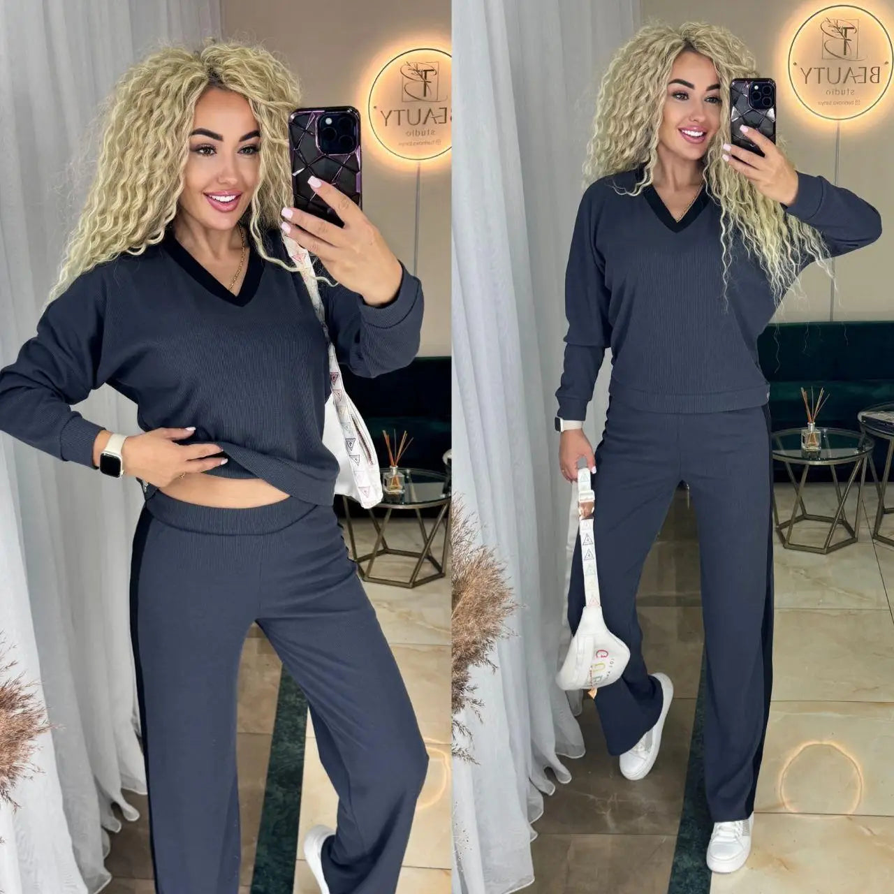 Lucy I Costume d'hiver avec col en V